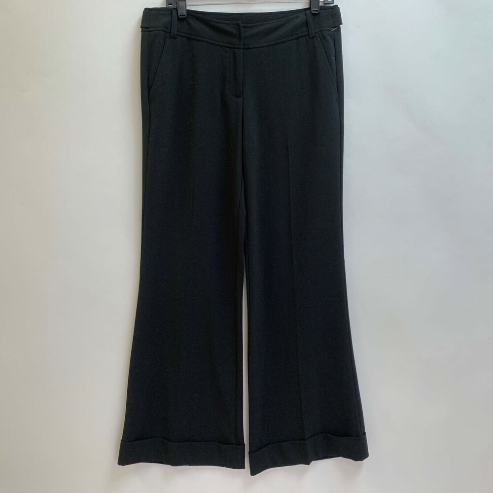 Tracy Evans Women's Pants Size 9 Black Cuffed Hem Flare‎